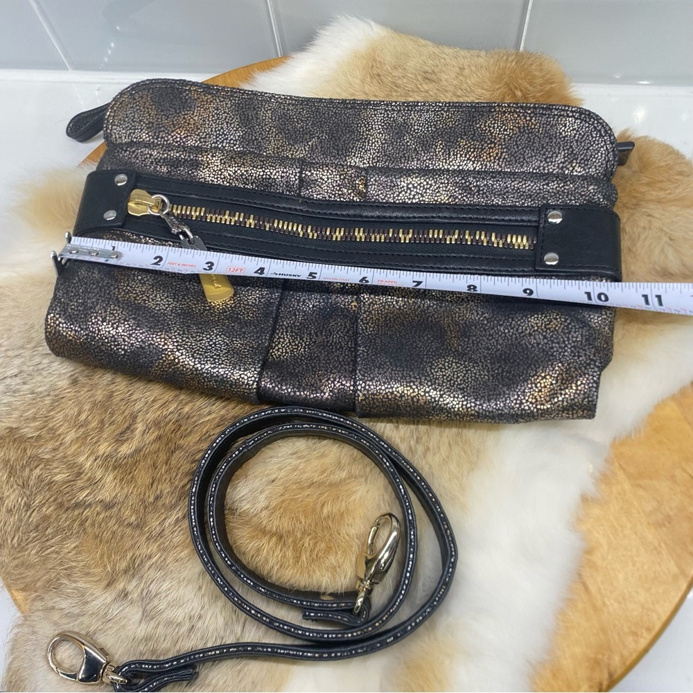 See by Chloé Textured Leather Metallic Clutch Shoulder Envelope Bag - Picture 7 of 15